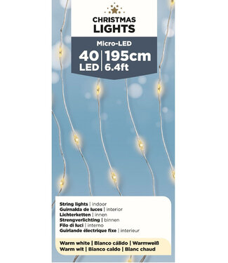 4A Kerst LED draad 40L 195cm | Per stuk