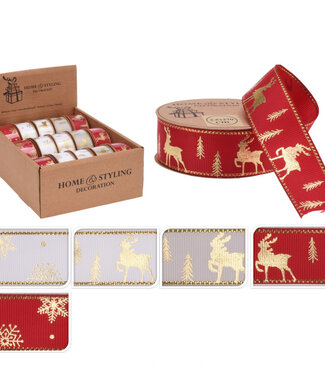 4A Kerst Lint X-mas 25mm ( x 15 )