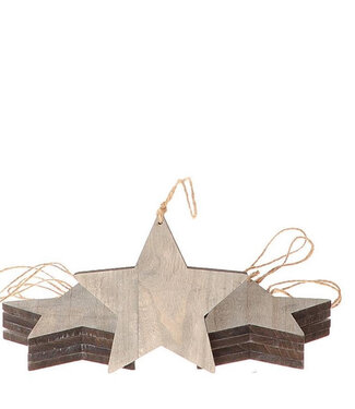 4A Kerst Deco hanger ster  7cm x10 | Per stuk