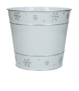 4A Kerst Zink sneeuwvlok d18*16cm ( x 6 )