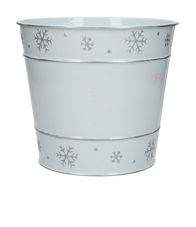 Kerst Zink sneeuwvlok d18*16cm ( x 6 )