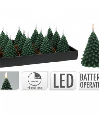 4A Kerst LED Kaars kerstboom d06*11cm ( x 12 )