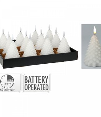 4A Kerst LED Kaars kerstboom d06*11cm ( x 12 )