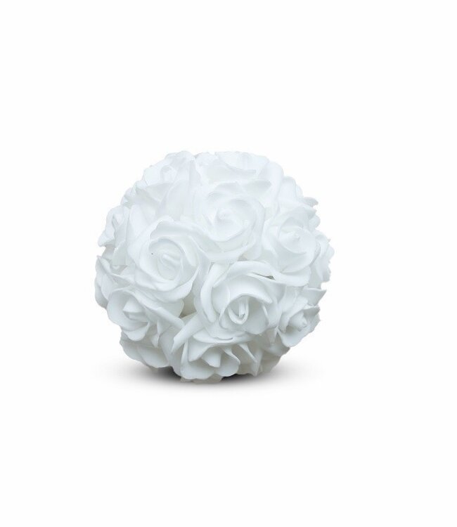 Bruiloft Roos bal foam d10cm | Per 12 stuks te bestellen