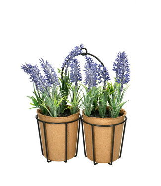 4A Kunstplanten Pot Lavendel d22*16cm ( x 12 )