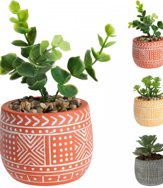 4A Kunstplanten Pot Vetplant 12cm | Per 12 stuks