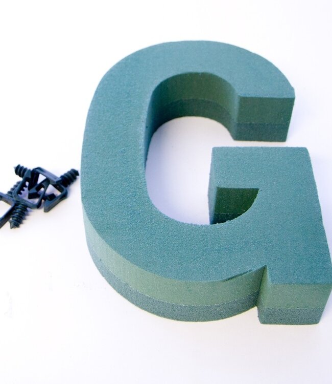 Green Oasis floral foam letter G | Height 31 centimetres | Ordered by piece