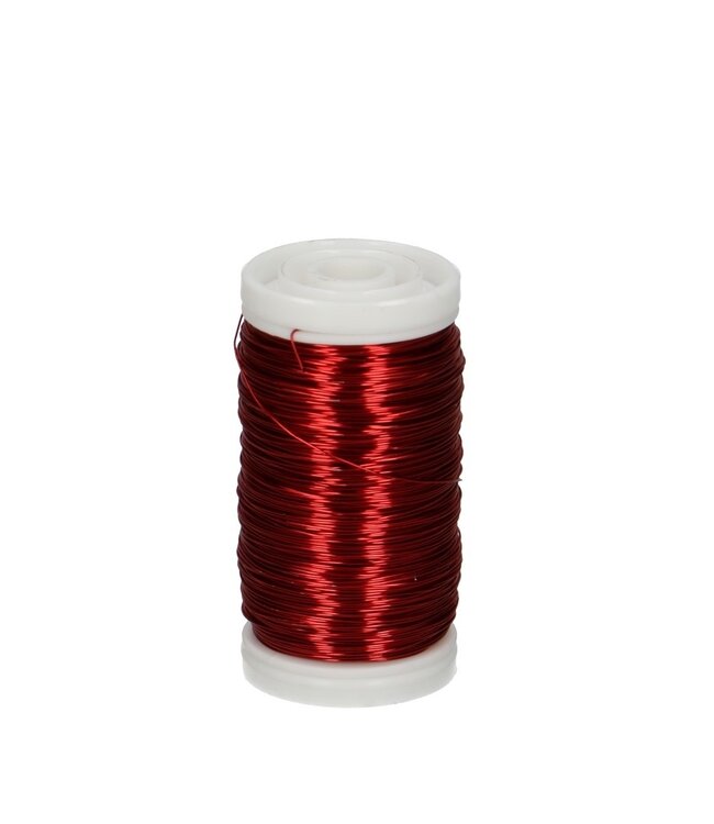 Metallic wire red | Thickness 0.3 millimetres | Weight 100 grams | Ordered by piece