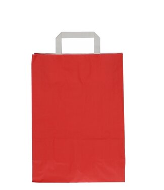 4A Red paper carrier bag | Size 26 x 12 x 35 centimetres | Per 50 pieces