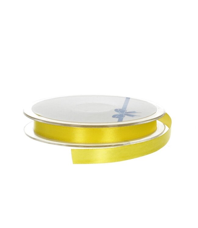 Yellow satin ribbon | Width 10 millimetres | Length 25 metres | Ordered by piece