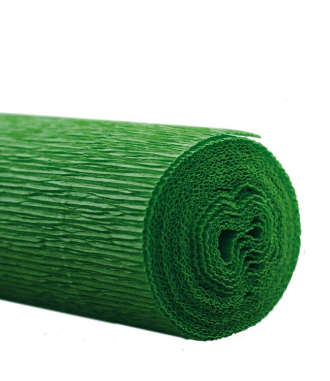 Roll light green crepe paper | Width 50 centimetres | Length 2.5 metres | Order per 5 rolls