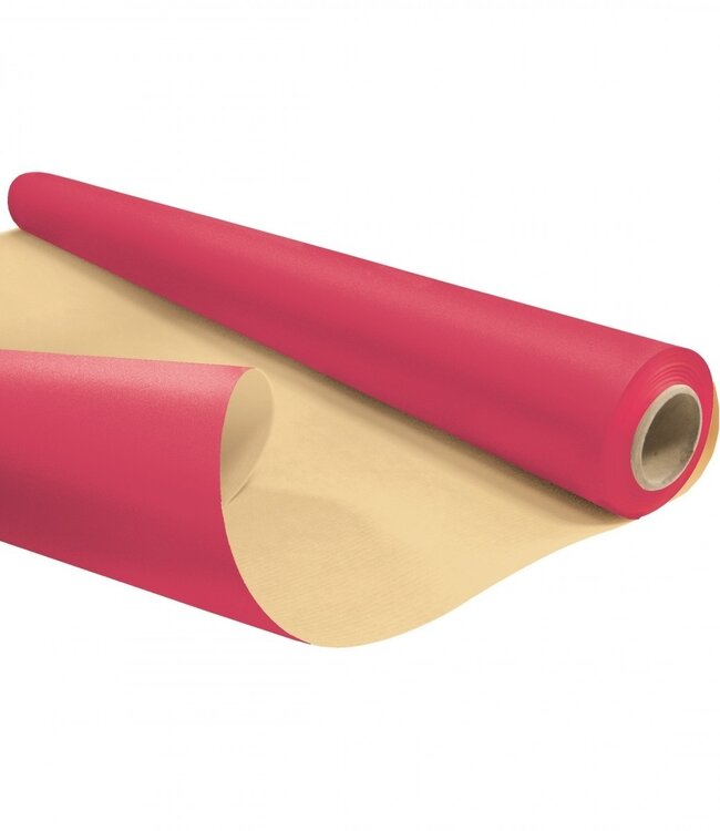 Eco water-resistant roll dark rose paper | Width 80 centimetres | Length 25 metres | Can be ordered per roll