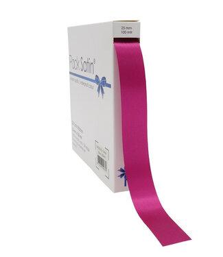 4A Fuchsia-coloured satin ribbon | Width 25 millimetres | Length 100 metres | Per piece