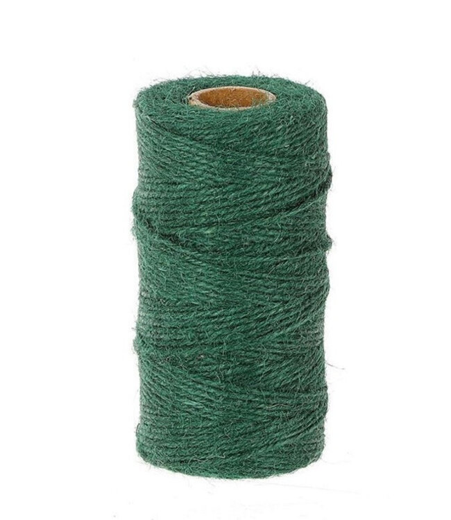 Dark green jute wire cord | Diameter 2 millimetres | Length 100 metres | Available to order by the piece