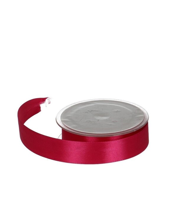 Fuchsia-coloured satin ribbon | Width 25 millimetres | Length 25 metres | Ordered by piece