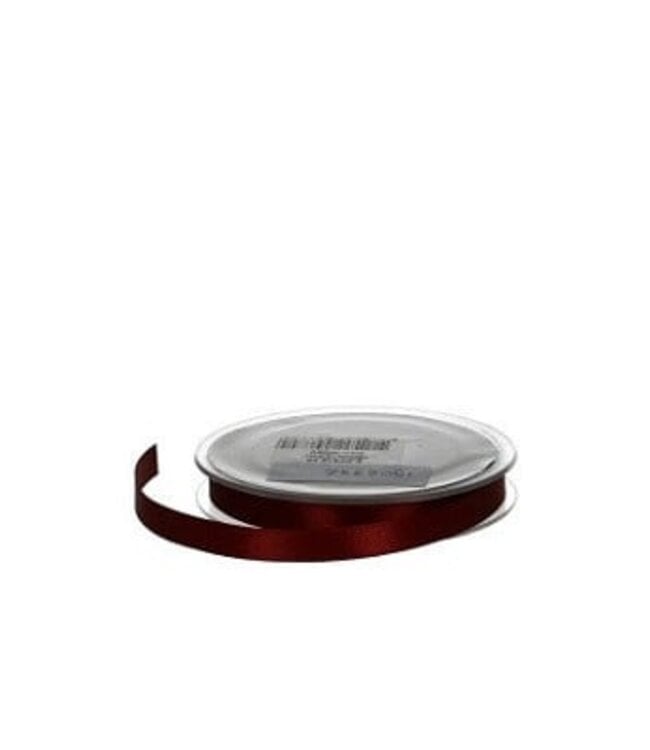 Burgundy red satin ribbon | Width 10 millimetres | Length 25 metres | Ordered by piece