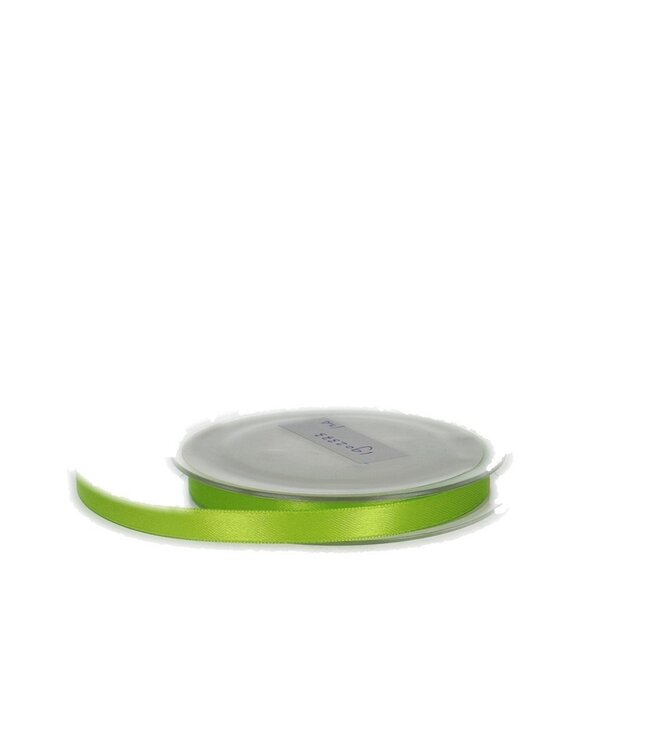 Apple green satin ribbon | Width 10 millimetres | Length 25 metres | Ordered by piece