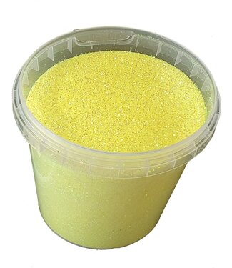 QC Bucket of glitter crystal yellow | Weight 400 grams | Per bucket