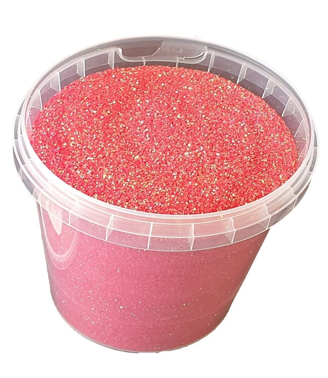 Bucket glitters iridescent red | Weight 400 grams | Size glitters 1/64 | 0.6 mm | 15 Hex | Order by bucket