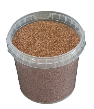 QC Copper-coloured quartz sand | Bucket capacity 1 litre | Per 6 pieces