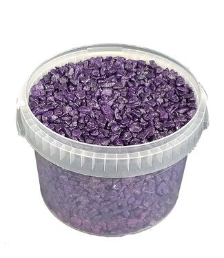 QC Purple decorative pebbles | Bucket capacity 3 litres | Each