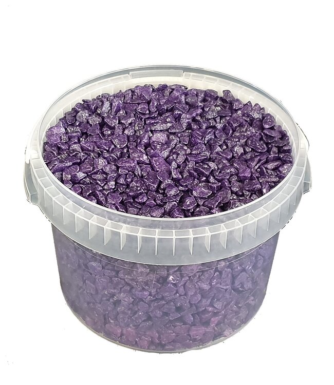 Galets décoratifs violets | Capacité du seau 3 litres | Commande par seau