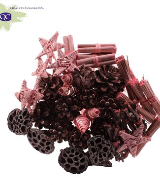 QC Matt pink artful bouquet | 40 leaflets on stick | Length 50 centimetres | Each