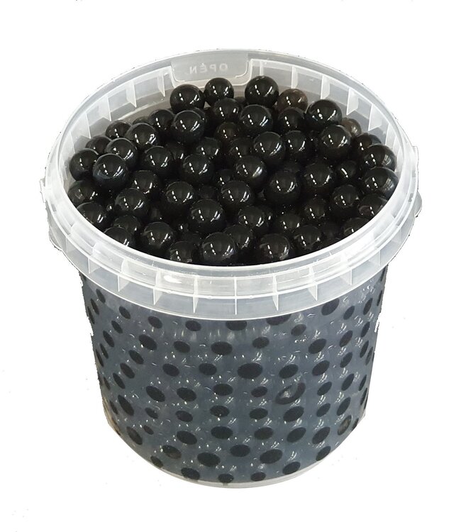 Black gel beads - orbeez - water beads | Bucket capacity 1 litre | Order per 6 buckets