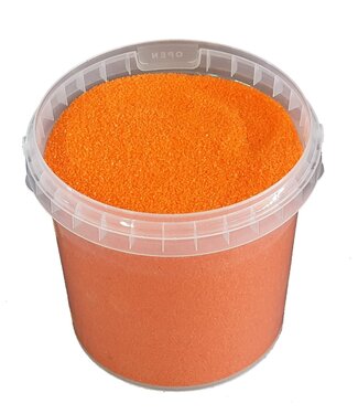 QC Terracotta-coloured quartz sand | Bucket capacity 1 litre | Per 6 pieces