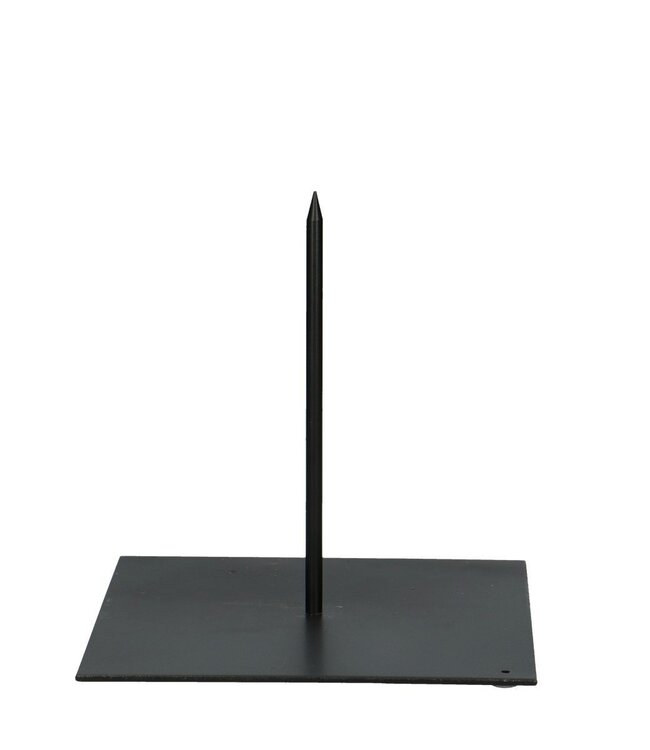 Black metal stand | Foot 18 x 18 centimetres | Length of pin 18 centimetres | Ordered by piece