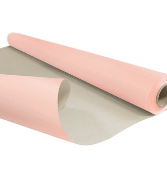 4A Rol grijs roze papier Duo | Breedte 80 centimeter | Lengte 40 meter | 60 gram/m² | Per stuk