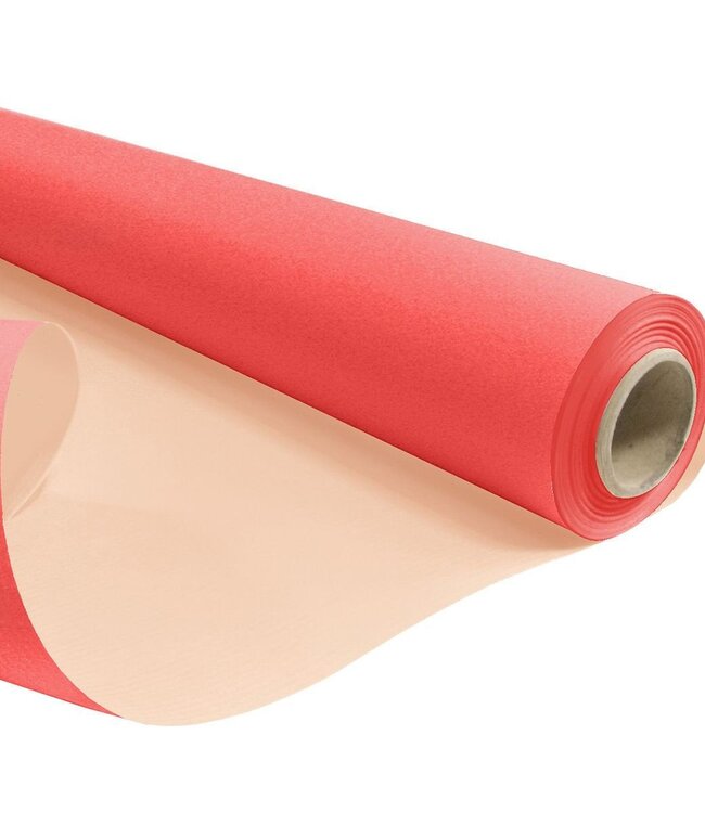 Roll dark pink paper Duo | Width 80 centimetres | Length 40 metres | Sheet weight 60 grams | Order per roll