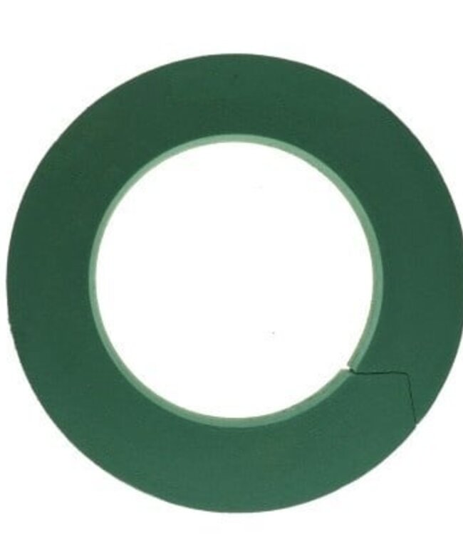 Green ring-shaped floral foam | Diameter 40 centimetres | Ordered per 2 pieces