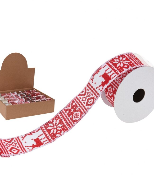 Kerst Lint kerstdeco 4cm 270cm | Per 32 stuks te bestellen