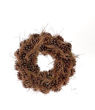 4A Brown natural Sofia Deco wreath | Diameter 40 centimetres | Per piece