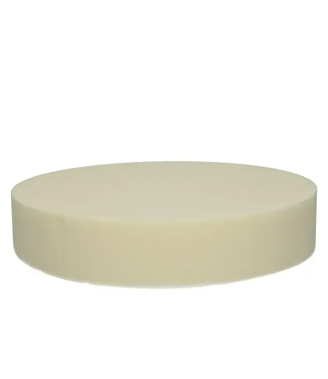 Ivoorkleurig Oasis steekschuim cake | Diameter 25 centimeter | Hoogte 5 centimeter | Per 2 stuks te bestellen