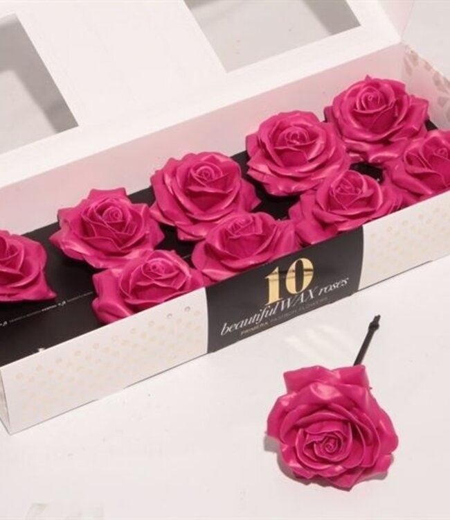 Christmas coloured silk wax roses | 10 pieces per box | Order per box