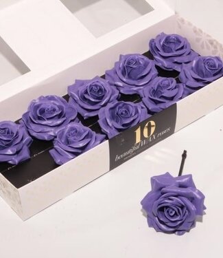 AD Milk-coloured silk wax roses | Per 10 pieces