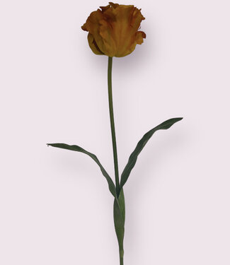 Silk Flowers by JJ Orange parakeet tulip silk flower | Length 77 centimetres | Per piece