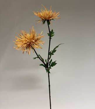 Silk Flowers by JJ chrysant | oranje | 72 centimeter | Per stuk