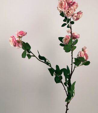 Silk Flowers by JJ Pink spray rose silk flower | Length 89 centimetres | Per piece