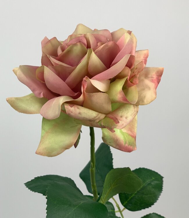 Pink rose silk flower | Length 64 centimetres | Ordered by piece