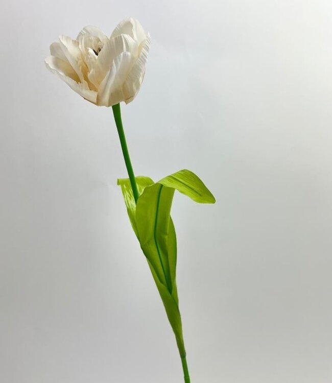 White tulip silk flower | Length 53 centimetres | Ordered by piece