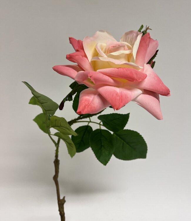 Pink rose silk flower | Length 52 centimetres | Ordered by piece