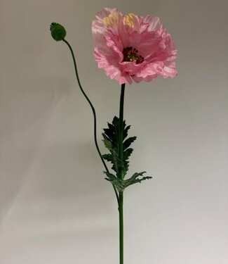 Silk Flowers by JJ Pink poppy silk flower | Length 78 centimetres | Per piece