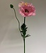 Pink poppy silk flower | Length 78 centimetres | Ordered by piece