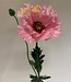 Pink poppy silk flower | Length 78 centimetres | Ordered by piece