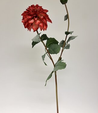 Silk Flowers by JJ Red dahlia silk flower | Length 75 centimetres | Per piece