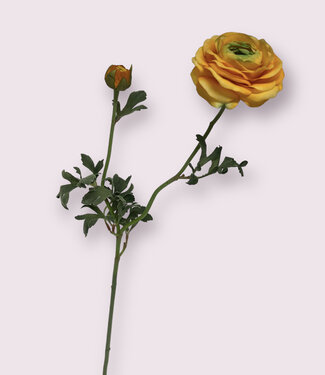 Silk Flowers by JJ Yellow ranunculus silk flower | Length 82 centimetres | Per piece