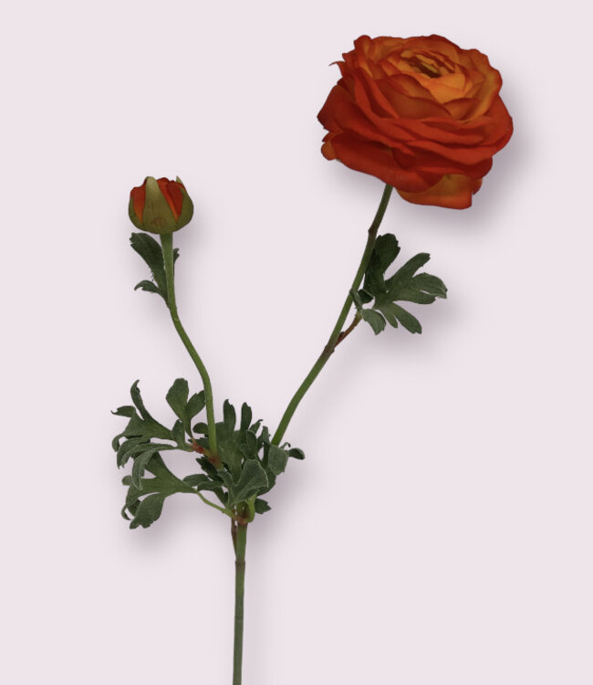 Orange ranunculus silk flower | Length 82 centimetres | Ordered by piece